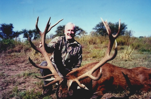 Jim McCarthy with a Red Stag in Argentina